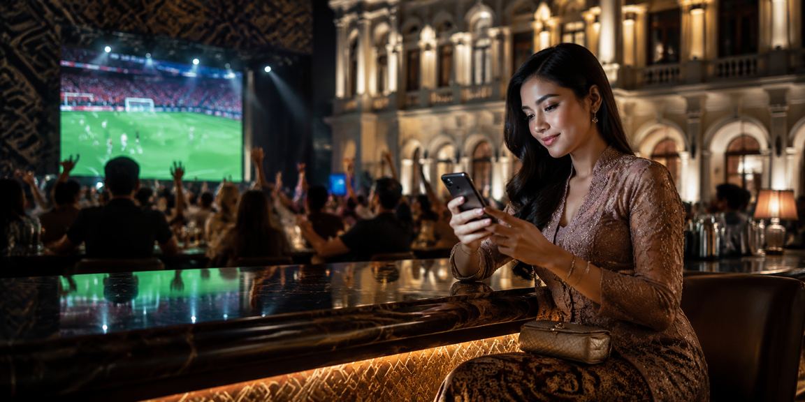 Pemain wanita Indonesia memainkan live casino bossmahjong lewat ponsel pintar