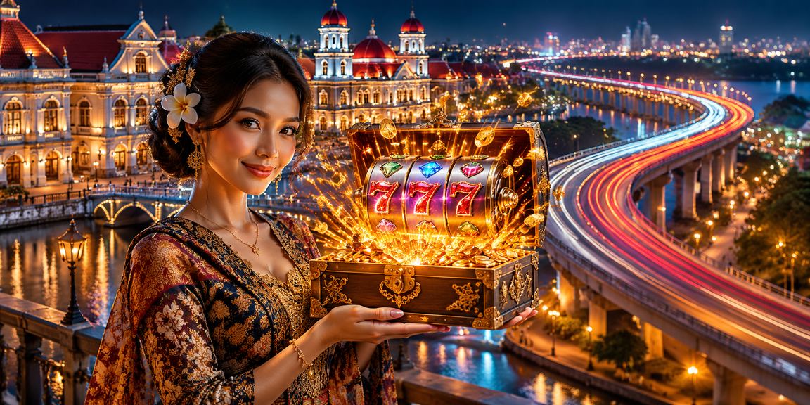 Pemain wanita Indonesia memainkan slot online dengan antarmuka modern di perangkat seluler