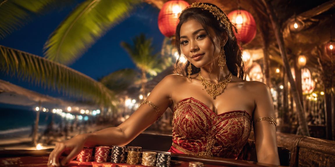 Suasana pasar malam di Indonesia dengan pengguna menikmati hiburan digital secara bertanggung jawab